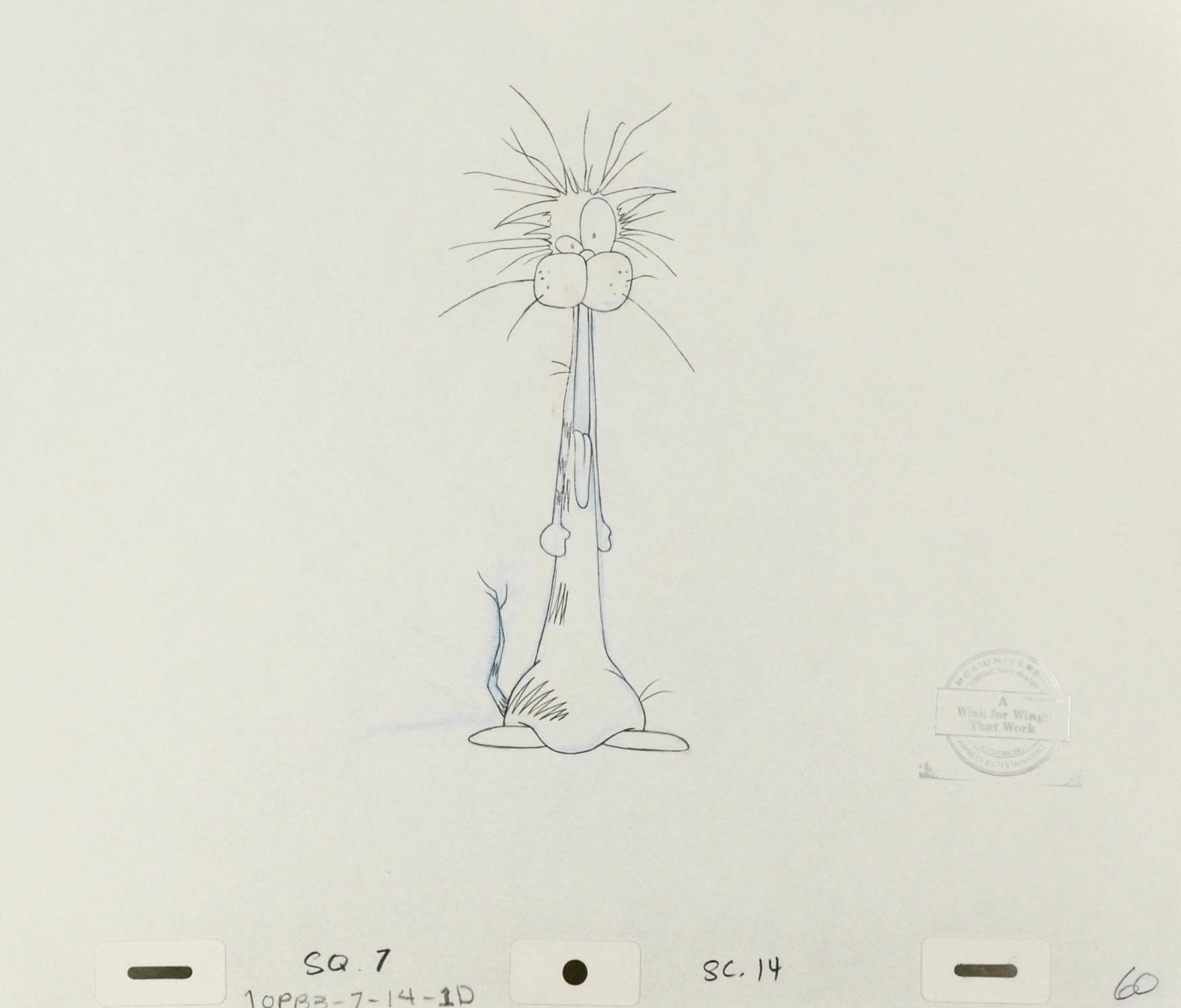 Bill the Cat (Opus) Production Drawing